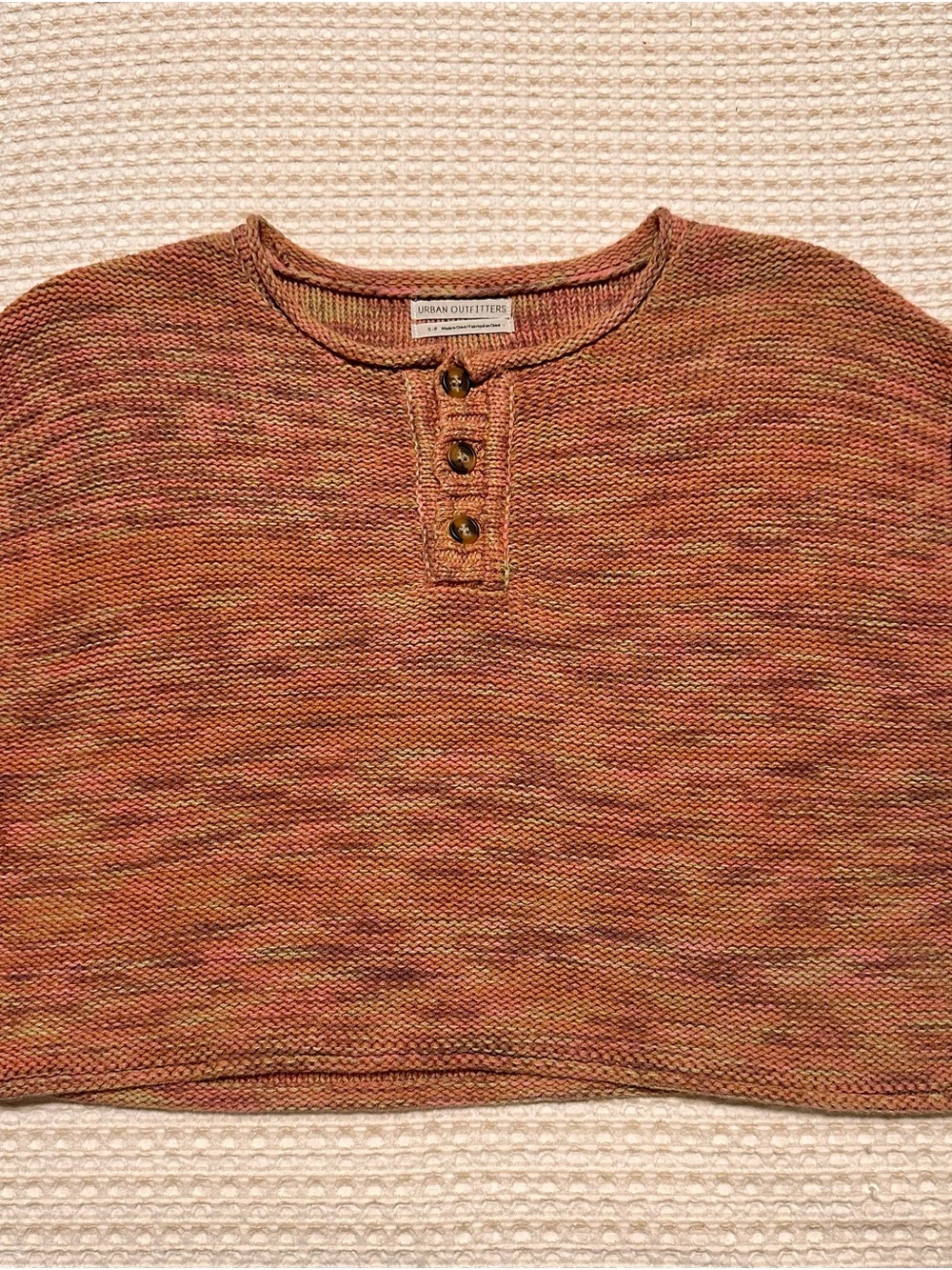Urban Outfitters Rust Multi Henley Knit Top